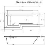 L-Shape Bathroom suite with Toilet and Sink 